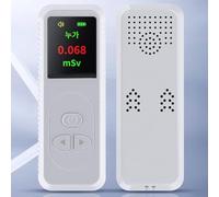 for geiger Counter Détecteur de rayonnement nu ire avec écran OLED - Dosimètre de haute précision pour Beta Gamma X pour Ray - Moniteur personnel portable 0,08-50 mSv/h (blanc)