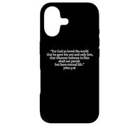 « for God So Loved The World » Jean 3:16 Verse biblique Coque pour iPhone 17