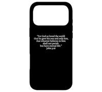 « for God So Loved The World » Jean 3:16 Verse biblique Coque pour iPhone 17 Pro Max