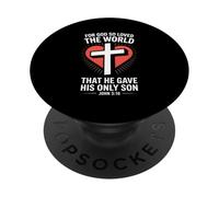 for God So Loved The World John 3:16 Écriture PopSockets PopGrip Adhésif