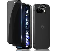 For Google Pixel 9a Anti-Spy Tempered Glass, 2+2 Pieces Anti-Spy Screen Protector + Camera Lens Protector Film (Black), 9h Anti-Scratch Bubble-Free Privacy Screen Protectors