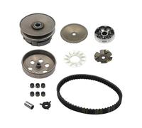 For GY6 50cc 60cc 80cc Engine Scooter Clutch Driven Pulley Set with Variator Assembly and 669 Belt, Compatible with TaoTao Moped Replacement Parts