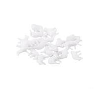 For HO Scale Sheep Figures 1:87 Miniature White Farm Animals Model Set of 18 Painted Plastic Railroad Livestock Figurines for Model Train Layout Paysage