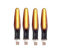 For Honda Motorcycle Turn Signal Lights White Red Amber Flowing Indicators Front Rear Light Flasher Blinker(4Pcs Yellow)
