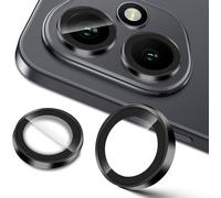 For Honor 400 Camera Protection, 9h Individual Lens Screen Protectors, Metal Ring + Tempered Glass, Hd Anti-Scratch Protector Film \ Black