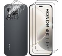 For Honor 400 Lite 5g Tempered Glass, 2+2 Pieces Screen Protector + Rear Camera Protector Film, 9h Hardness Hd Anti-Scratch Bubble-Free Tempered Glass Screen Protectors