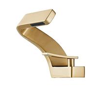 for Hot and Cold Water Sink taps, Single Handle, Waterfall Bathroom, Faucet, Gold