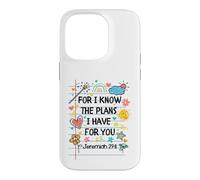 for I Know The Plans I Have for You Christian Back to School Coque pour iPhone 14 Pro