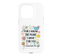 for I Know The Plans I Have for You Christian Back to School Coque pour iPhone 15 Pro
