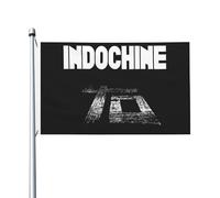 For Indochine-Pop Rock Band Drapeau Double Face 3x5FT - Fan de Groupe Rock Français - Bannière Décorative Chambre, Concert, Festival, Mur, Extérieur