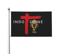 For Indochine-Pop Rock Band Drapeau Double Face 3x5FT - Fan de Groupe Rock Français - Bannière Décorative Chambre, Concert, Festival, Mur, Extérieur