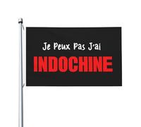 For Indochine-Pop Rock Band Drapeau Double Face 3x5FT - Fan de Groupe Rock Français - Bannière Décorative Chambre, Concert, Festival, Mur, Extérieur