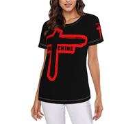 for Indochine-Pop Rock Band T-Shirt à Manches Courtes et col Rond pour Femme, Coupe Classique, imprimé, été，XX-Large