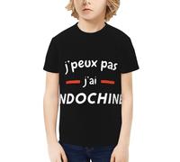 for Indochine-Pop Rock Band T-Shirt Adolescent Manche Courte - Tee-Shirt Rock Groupe Français - Haut Musique Concert Fans - Mode Décontractée Été X-Large