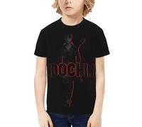 for Indochine-Pop Rock Band T-Shirt Adolescent Manche Courte - Tee-Shirt Rock Groupe Français - Haut Musique Concert Fans - Mode Décontractée Été Medium