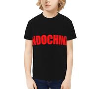 for Indochine-Pop Rock Band T-Shirt Adolescent Manche Courte - Tee-Shirt Rock Groupe Français - Haut Musique Concert Fans - Mode Décontractée Été Large