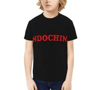 for Indochine-Pop Rock Band T-Shirt Adolescent Manche Courte - Tee-Shirt Rock Groupe Français - Haut Musique Concert Fans - Mode Décontractée Été X-Small