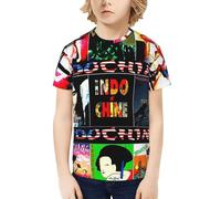 for Indochine-Pop Rock Band T-Shirt Adolescent Manche Courte - Tee-Shirt Rock Groupe Français - Haut Musique Concert Fans - Mode Décontractée Été Medium