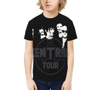 for Indochine-Pop Rock Band T-Shirt Adolescent Manche Courte - Tee-Shirt Rock Groupe Français - Haut Musique Concert Fans - Mode Décontractée Été Small