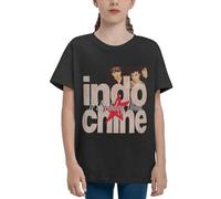 for Indochine-Pop Rock Band T-Shirt Classique Doux et Confortable pour Enfants, à la Mode, Motif imprimé en 3D, décontracté, Ample, pour Adolescents, Haut de Sport de Plein air,Small