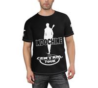 for Indochine-Pop Rock Band T-Shirt de Sport à Manches Courtes pour Hommes, Chemises Graphiques imprimées en 3D, Haut Confortable à Manches Courtes，XXL