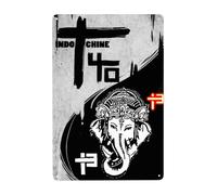 For Indochine-Rock Band Plaque Métal Décorative 20x30cm - Affiche Vintage En Fer Du Groupe Rock Français - Décoration Murale Rétro Pour Fans - Cadeau Musique