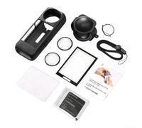 for insta360 for x4 Kit d'accessoires en silicone pour objectif (ensemble | Coque en silicone, cage rigide ABS, résistante aux rayures, à la poussière, ajustement parfait 7,5 x 5,1 x 2 cm
