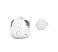 For Insta360 Go Ultra Étui de protection en silicone avec cache d'objectif, conçu pour protéger contre la poussière et les rayures de l'objectif (blanc)