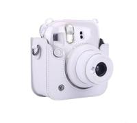 for instax for mini 12 Camera Case for Fujifilm for mini 11 - Housse de protection en cuir PU avec bandoulière, fermeture à pression - Étui rigide pour voyage et usage quotidien, violet, bleu, rose