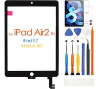 For iPad Air 2 A1566 A1567 Touch Screen,Touch Screen for iPad Air2 9.7 inch Touch Screen Panel Glass with Repair Kit,No LCD Display (Black).[D124]
