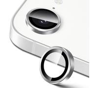 For Iphone 16e Camera Protection, 9h Individual Lens Screen Protectors, Metal Ring + Tempered Glass, Hd Anti-Scratch Protector Film - Silver