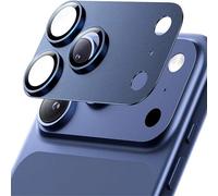 (For iPhone 17¿Blue) Caméra en métal verre trempé pour iPhone 17 Pro alliage noir couvercle de protection d'objectif pour iPhone 17 Air 17 Pro 5G capuchon d'anneau d'objectif