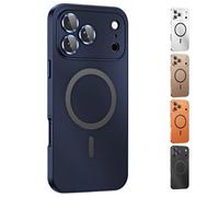 for iPhone 17 Pro Max Magnetic Charging Aluminum Metal Bumper, Snap Frame Phone Case, Full Camera Protection & Mechanical Lock for iPhone 17/16/15 Series Case. (17 Pro Max,Blue)