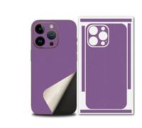 for iPhone 17 Pro Max Skin Wrap, Ultra-Thin 3M Texture Matte Carbon Fiber Full Body Protective Sticker for Minimalist Style Lovers (Purple,iphone 15)
