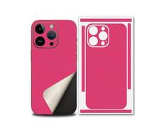 for iPhone 17 Pro Max Skin Wrap, Ultra-Thin 3M Texture Matte Carbon Fiber Full Body Protective Sticker for Minimalist Style Lovers (Rose Red,iphone 16 Plus)
