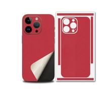 for iPhone 17 Pro Max Skin Wrap, Ultra-Thin 3M Texture Matte Carbon Fiber Full Body Protective Sticker for Minimalist Style Lovers (Red,iphone 16 Plus)