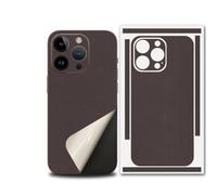 for iPhone 17 Pro Max Skin Wrap, Ultra-Thin 3M Texture Matte Carbon Fiber Full Body Protective Sticker for Minimalist Style Lovers (Brown,for 16plus)