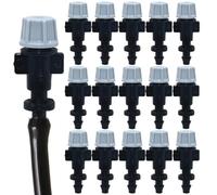For KESLA 20 pièces réglables jardin irrigation goutte à goutte brumisation atomisation brouillard buses micro débit tête goutteurs tuyau de pulvérisation avec 4/7 mm cannelé(KSL01-015-20PCS)
