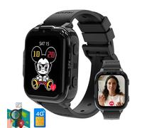(For Kids GPS¿Black) Protection de sécurité enfants GPS WIFI appel vidéo SOS étanche enfant pour Xiaomi Smartwatch caméra moniteur Tracker localisation PhoneWatch