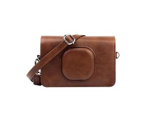 For Kodak Mini Shot2 C210 instax Full Body Camera PU Leather Case Bag with Strap(Brown)