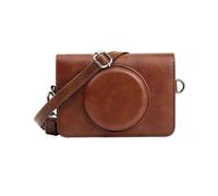 For Kodak Mini Shot2 Retro / C210R instax Full Body Camera PU Leather Case Bag with Strap (Brown)