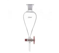 For laboratoire 250/500/1000 ml Entonnoir de séparation en forme de poire, piston en PTFE(250ml)