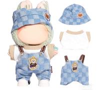 for Labubu Ensemble 3 Pièces pour Poupées 17cm - Chapeau & Vêtements, Accessoires de Mode Unisexe pour Filles et Garçons (Poupée Non Incluse) (Style)