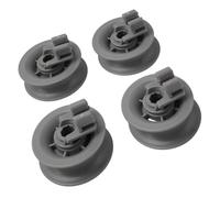 For lave-vaisselle Bosch, Siemens, Neff, Constructa, Indesit et Junker : rouleau de remplacement for panier supérieur de lave-vaisselle, référence 611666, 31 mm x 14 mm, gris, lot de 4.
