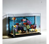 for Lego 10366 Vitrine en Acrylique pour kit d'aquarium Tropical - Boîte Transparente étanche à la poussière - Vitrine Uniquement, vitrine Compatible avec Lego 10366 Box
