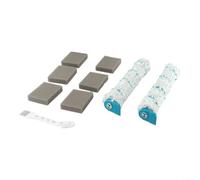 For Leifheit For Aqua For PowerVac Lot de 2 rouleaux de nettoyage et 6 éponges pour une élimination efficace de la saleté