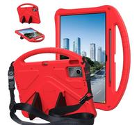 For Lenovo Idea Tab Plus 12.1 Inch 2025 TB-365FC Case Kids Case Lightweight EVA Tablet Cover with Adjustable Strap, Shockproof Handle & Kickstand for Children, Portable Protective Shell(Rosso)