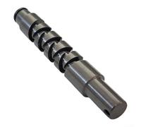 For Lizard Pro Drum Fishing Reel Replacement Twists Shaft Half Moon Pin Set - 37,8 mm Alliage d'aluminium et acier inoxydable Pièce de réparation pour modification de moulinet, noir/argent (tige