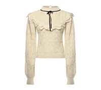 For Love & Lemons - Lelia Knit Top - Femme - Pulls - Beige - Taille: 40 FR