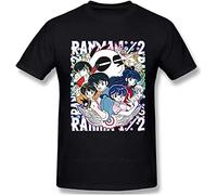 for Male Ranma 1/2 Fashion Tee Shirt Vintage Anime T Shirt Organic Cotton Graphic Print XS-3XL T-Shirt L